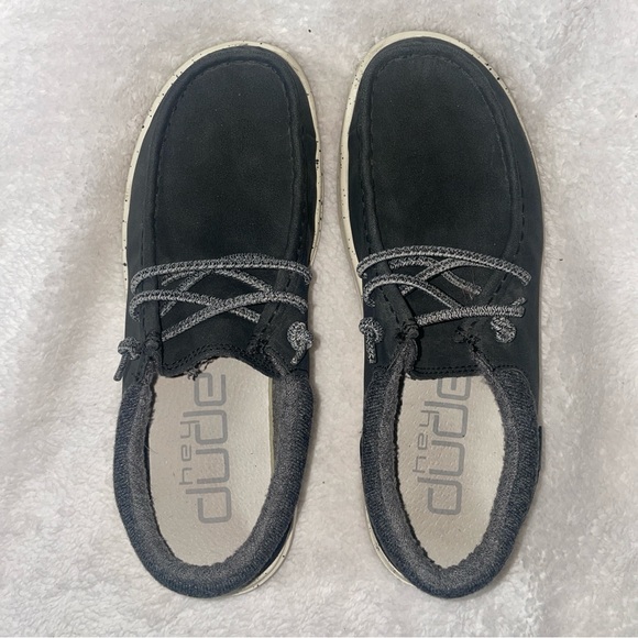 Hey Dude Wally Mid Canvas (Black/White) Size Women 7 Men 5. - Picture 4 of 9